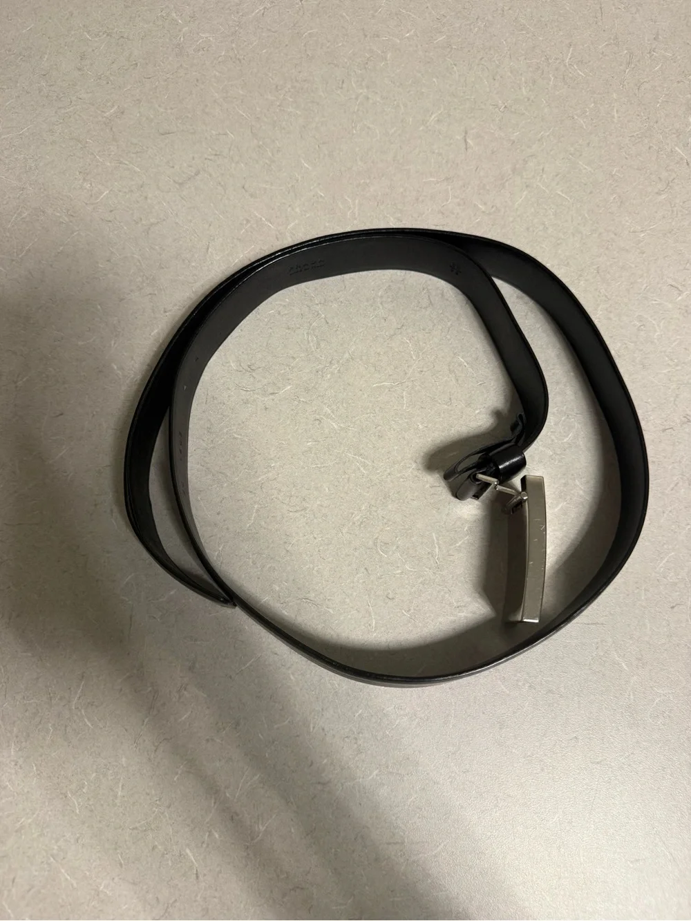Authentic Men’s Prada Saffiano Black Leather Belt 95 38, Logo Buckle